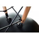 Стул обеденный DOBRIN DAW (ножки светлый бук, цвет сиденья чёрный)