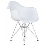 Стул обеденный DOBRIN DAW CHROME (ножки хром, цвет сиденья белый)