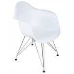 Стул обеденный DOBRIN DAW CHROME (ножки хром, цвет сиденья белый)