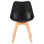 Стул обеденный DOBRIN JERRY SOFT (ножки светлый бук, цвет сиденья чёрный (B-03))