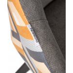 Стул обеденный DOBRIN MARKUS (ЭМАЛЬ ЧЕРНЫЙ МУАР ткань Candy Graphite+Escada Ochre)