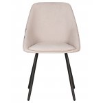 Стул обеденный DOBRIN MARKUS (ЭМАЛЬ ЧЕРНЫЙ МУАР ткань Candy Silver+Escada Ocean)