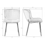 Стул обеденный DOBRIN MILO (черные ножки, бежевый букле (UF992-04))