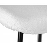 Стул обеденный DOBRIN MILO (черные ножки, белый букле (UF992-01))