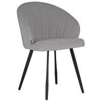 Стул обеденный DOBRIN NAOMI (ЭМАЛЬ ЧЕРНЫЙ МУАР велюр Catania Smoke)