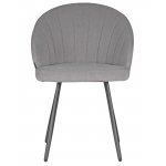 Стул обеденный DOBRIN NAOMI (ЭМАЛЬ ЧЕРНЫЙ МУАР велюр Catania Smoke)