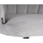 Стул обеденный DOBRIN NAOMI (ЭМАЛЬ ЧЕРНЫЙ МУАР велюр Catania Smoke)