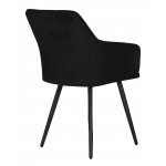 Стул обеденный DOBRIN ROBY (ЭМАЛЬ ЧЕРНЫЙ МУАР велюр Catania Black)