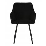 Стул обеденный DOBRIN ROBY (ЭМАЛЬ ЧЕРНЫЙ МУАР велюр Catania Black)