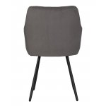 Стул обеденный DOBRIN ROBY (ЭМАЛЬ ЧЕРНЫЙ МУАР велюр Catania Chocolate)