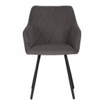 Стул обеденный DOBRIN ROBY (ЭМАЛЬ ЧЕРНЫЙ МУАР велюр Catania Chocolate)