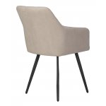 Стул обеденный DOBRIN ROBY (ЭМАЛЬ ЧЕРНЫЙ МУАР велюр Catania Humus)