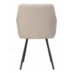 Стул обеденный DOBRIN ROBY (ЭМАЛЬ ЧЕРНЫЙ МУАР велюр Catania Humus)