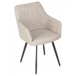 Стул обеденный DOBRIN ROBY (ЭМАЛЬ ЧЕРНЫЙ МУАР велюр Catania Humus)