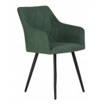 Стул обеденный DOBRIN ROBY (ЭМАЛЬ ЧЕРНЫЙ МУАР велюр Catania Izumrud)