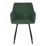 Стул обеденный DOBRIN ROBY (ЭМАЛЬ ЧЕРНЫЙ МУАР велюр Catania Izumrud)