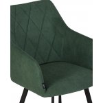 Стул обеденный DOBRIN ROBY (ЭМАЛЬ ЧЕРНЫЙ МУАР велюр Catania Izumrud)