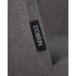 Стул обеденный DOBRIN ROBY (ЭМАЛЬ ЧЕРНЫЙ МУАР велюр Catania Stone)