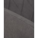 Стул обеденный DOBRIN ROBY (ЭМАЛЬ ЧЕРНЫЙ МУАР велюр Catania Stone)