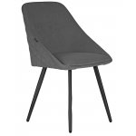 Стул обеденный DOBRIN STELLA (ЭМАЛЬ ЧЕРНЫЙ МУАР велюр Catania Stone)