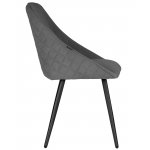 Стул обеденный DOBRIN STELLA (ЭМАЛЬ ЧЕРНЫЙ МУАР велюр Catania Stone)