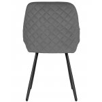 Стул обеденный DOBRIN STELLA (ЭМАЛЬ ЧЕРНЫЙ МУАР велюр Catania Stone)