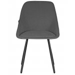 Стул обеденный DOBRIN STELLA (ЭМАЛЬ ЧЕРНЫЙ МУАР велюр Catania Stone)