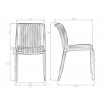 Стул обеденный DOBRIN WALTER (темно-серый)