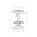 Табурет барный DOBRIN BRUNO (красный)