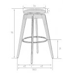 Табурет барный DOBRIN TOM'77 (цвет черный глянец PU ABD 002)