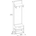 Вешалка напольная Nature 74, дуб крафт