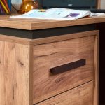 Стол письменный Nature 84, дуб табачный крафт/черный