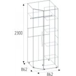 Шкаф угловой Nature 156, дуб табачный