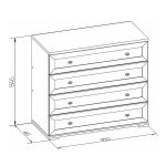 Комод широкий Sherlock 65, дуб сонома