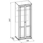 Шкаф двухдверный для одежды Sherlock 12, орех