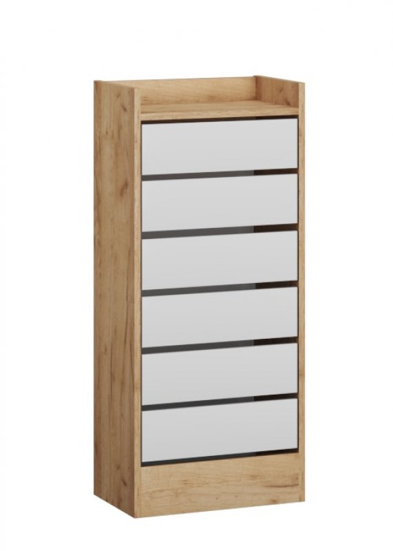 Обувница высокая Ямайка ЯПТ-1, дуб крафт/белый