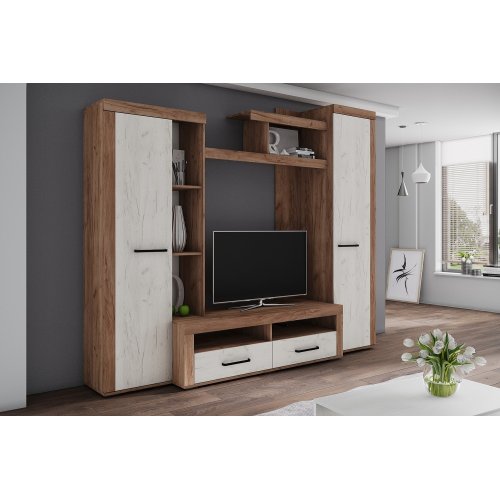 Стенка в гостиную Марсель-4, дуб крафт табачный