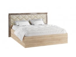 Кровать с ортопедическим основанием Мадлен 160х200, дуб шале мореный