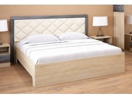 Кровать с подъемным механизмом Мадлен 160х200, дуб шале серебро