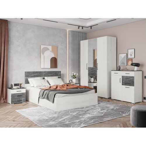 Спальня Теана. Комплект 1, ясень анкор светлый Спальня Теана. Комплект 1, ясень анкор светлый