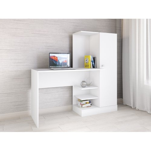 Стол компьютерный Квартет-6, белый