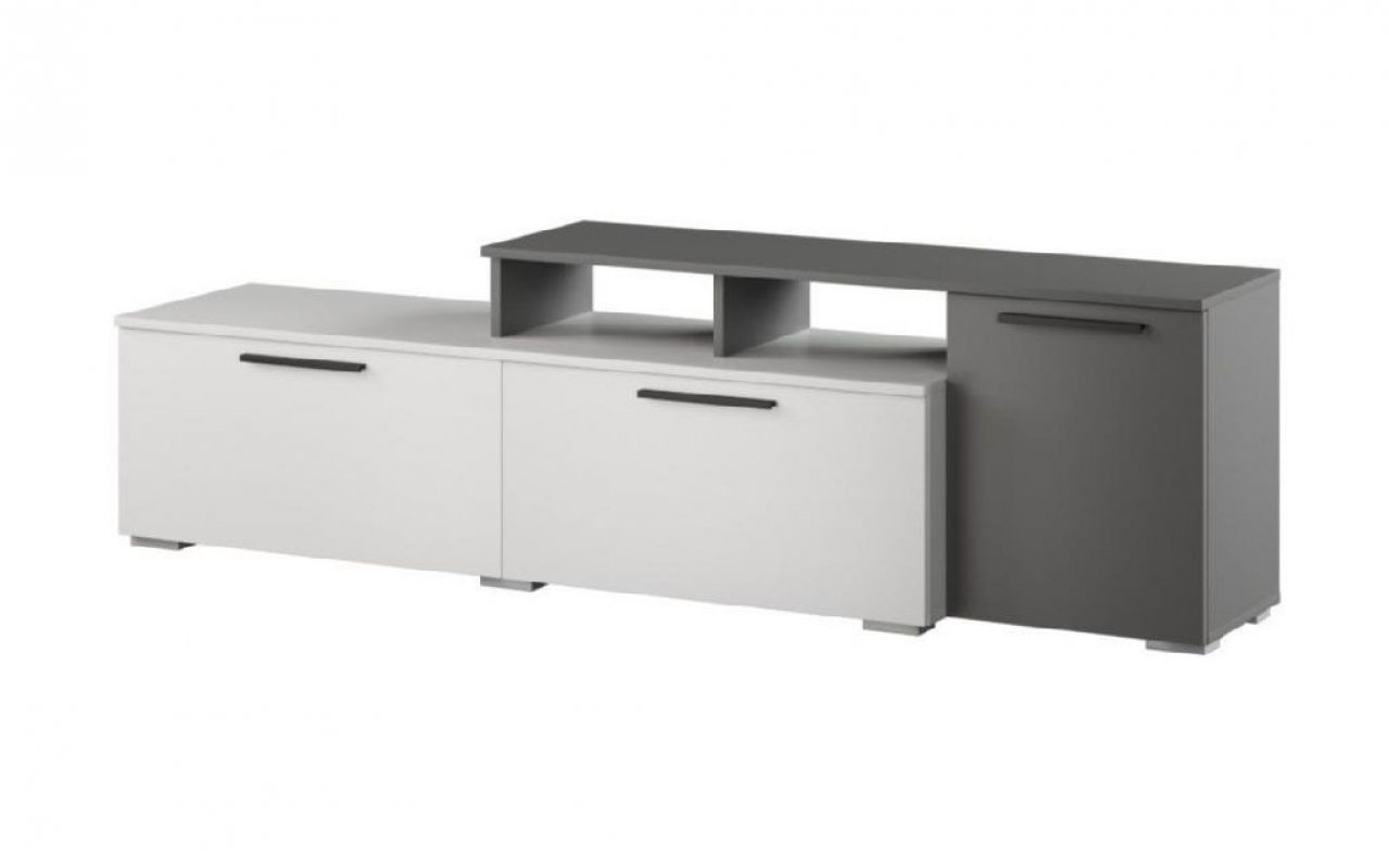 Альберо Тумба ТВ малая белый/графит серый