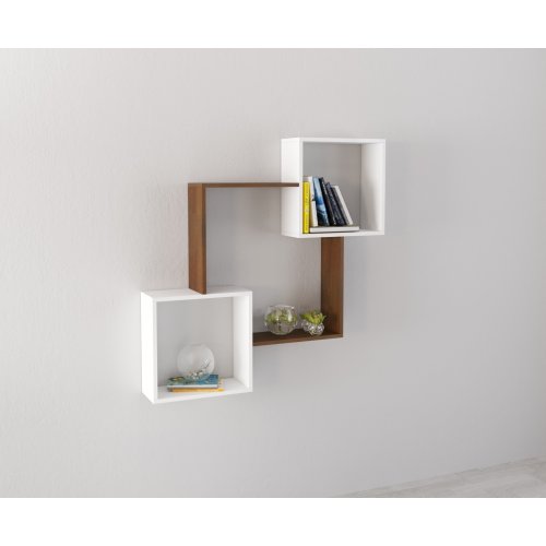 Полка навесная ПН-2, орех донской/белый