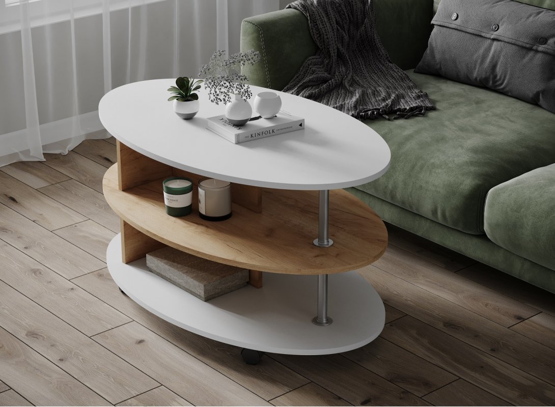 Столик журнальный Консул-4, дуб крафт