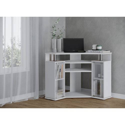 Тумба под телевизор угловая 044 (2у), белый Тумба под телевизор угловая 044 (2у), белый