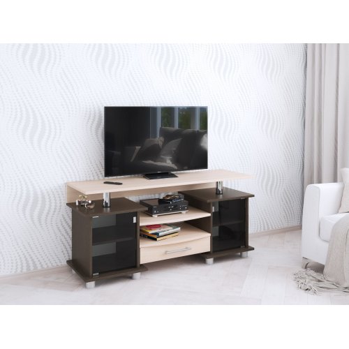 Тумба для ТВ с полками 003 К2, венге/дуб молочный Тумба для ТВ с полками 003 К2, венге/дуб молочный