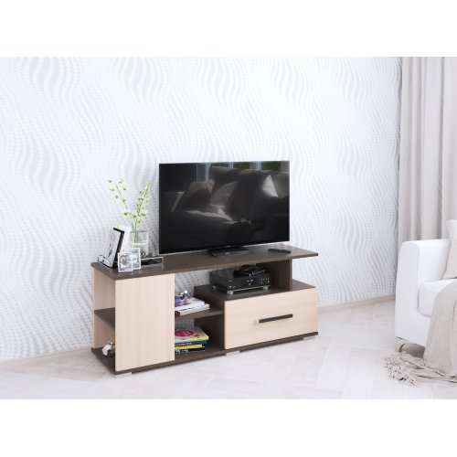 Тумба под ТВ Парус 4, венге/дуб молочный Тумба под ТВ Парус 4, венге/дуб молочный