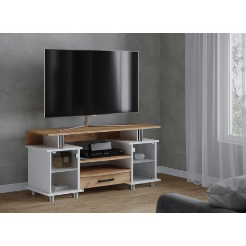 Тумба для ТВ с полками 003 (К2), дуб крафт золотой/белый Тумба для ТВ с полками 003 (К2), дуб крафт золотой/белый