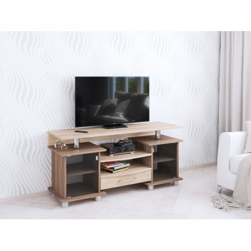 Тумба для ТВ с полками 003 (К2), ясень шимо/дуб сонома Тумба для ТВ с полками 003 (К2), ясень шимо/дуб сонома