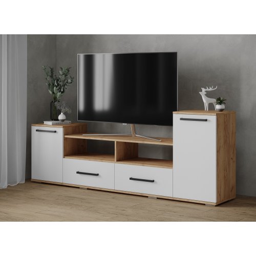 Тумба под ТВ Парус 2, дуб крафт золотой/белый Тумба под ТВ Парус 2, дуб крафт золотой/белый